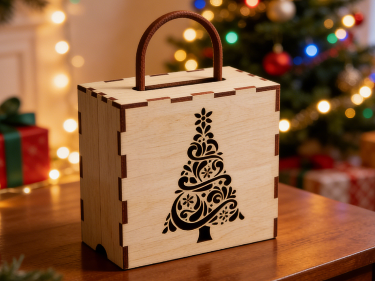 Laser Cut Wooden Christmas Gift Boxes 3
