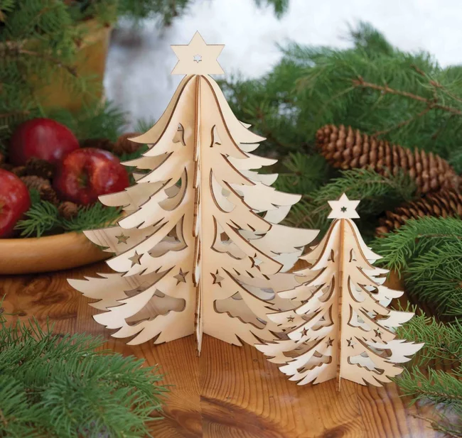 Laser cut Wooden Christmas Tree 1