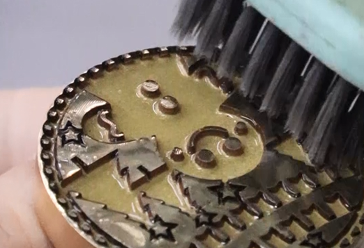 clean the stamp after laser marking
