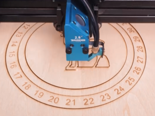 laser cutting the christmas countdown calendar