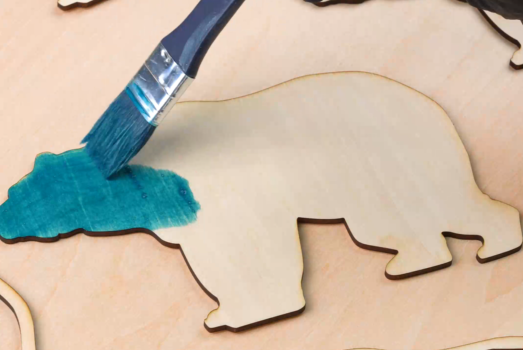 paint each layer with desired color