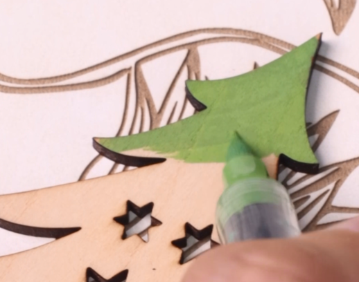 paint the parts with color