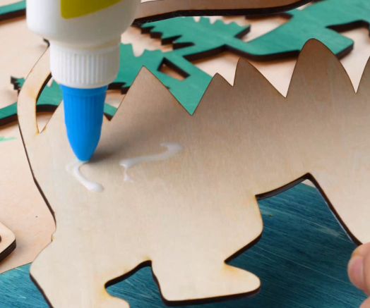 use glue to stick them together