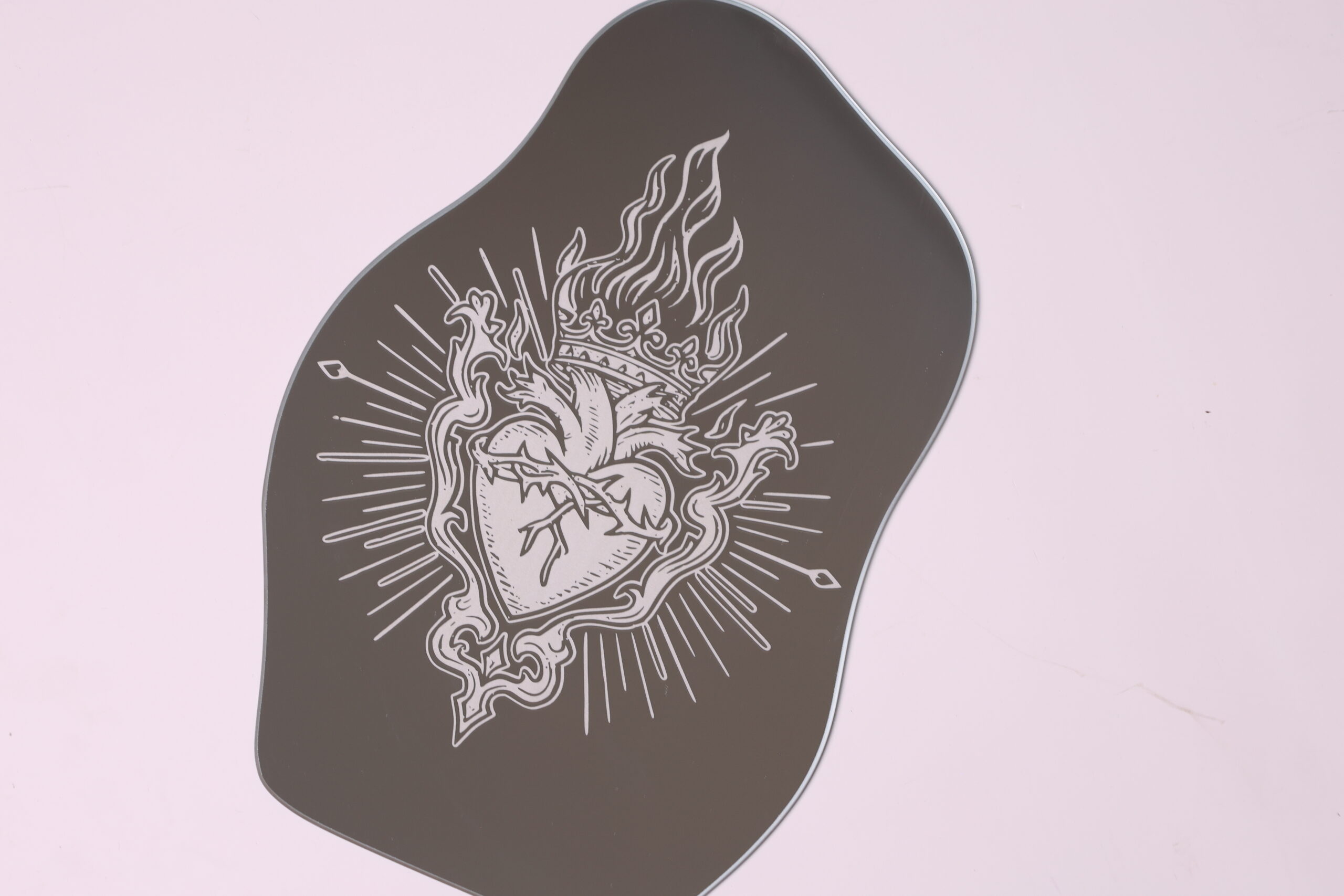 a beautiful laser engraved mirror made with bolt