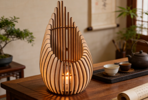 A well laser cut tea light holder