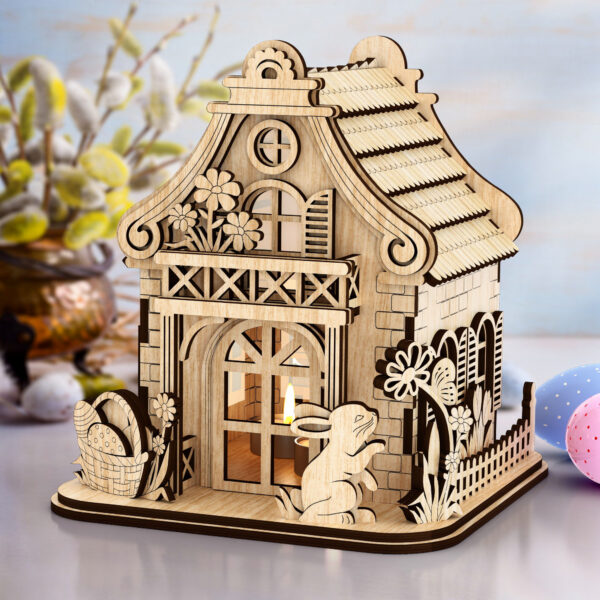 Laser Cut Diorama Bunny House Puzzle