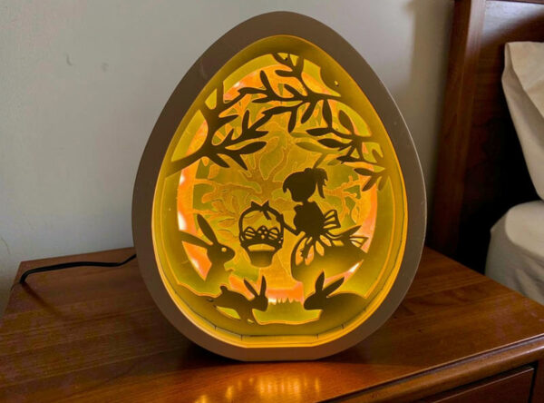 Laser Cut Easter Night Light