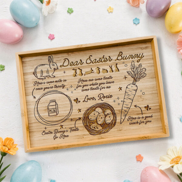 Laser Engraved Easter serving tray