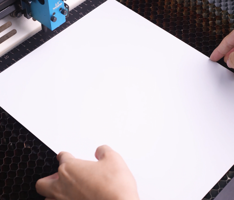 Place the ABS on the laser bed