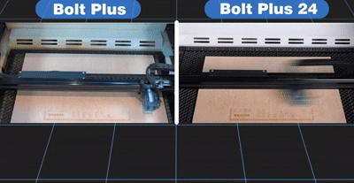 Engraving Speed Comparison between Bolt Plus and Bolt Plus 24