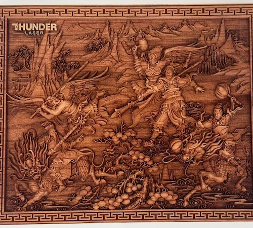 3d laser engraving finished product wood