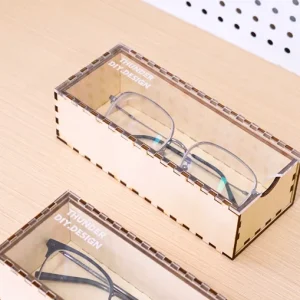 A laser cut glasses case