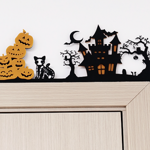 Halloween Door Decor Made with Thunder Laser Bolt Machine