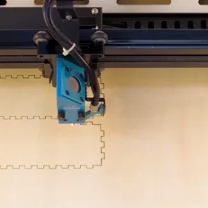Laser cutting the wood material