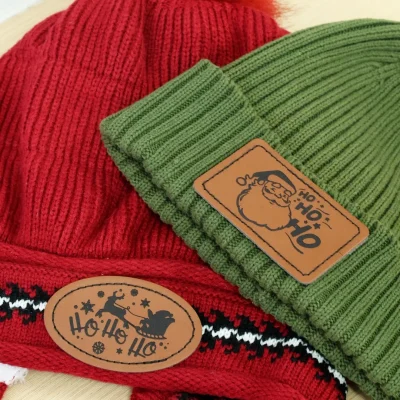 Laser marked leather labels