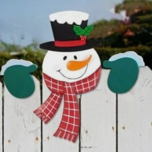 laser cut christmas fence decor