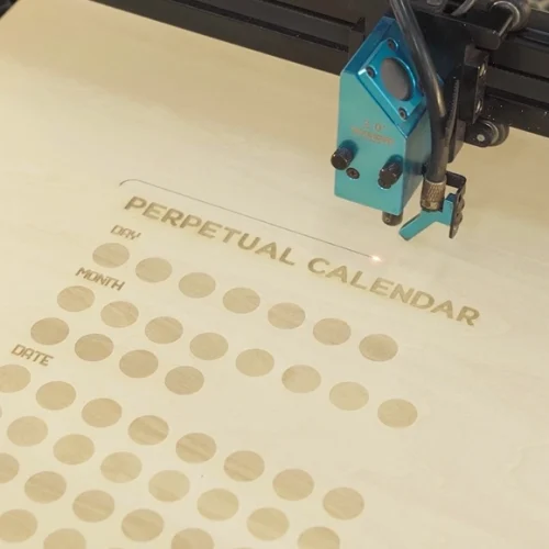 laser cutting perpetual calender 1