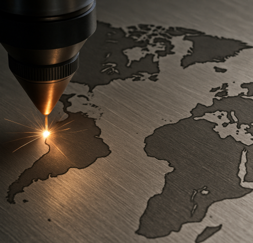 laser engraving metal map laser engraving metal map