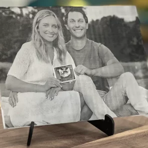 laser engraving stone photo