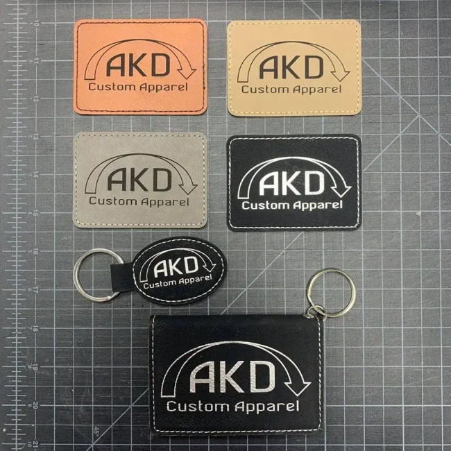 Laser engraving leather