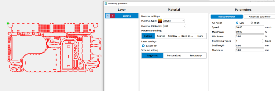 parameters for laser cutting an acrylic piano model parameters for laser cutting an acrylic piano model